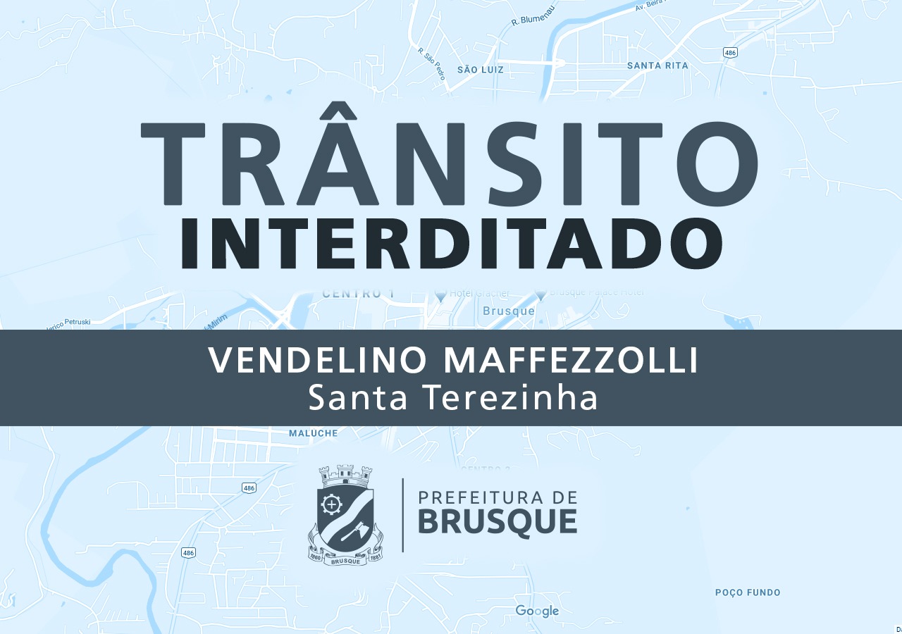 Rua Vendelino Maffezzolli será interditada na quarta-feira (19)