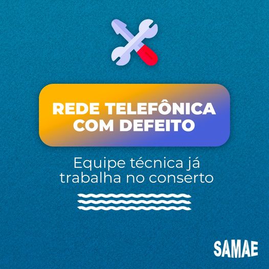 SAMAE Brusque informa que está com problemas em sua rede telefônica