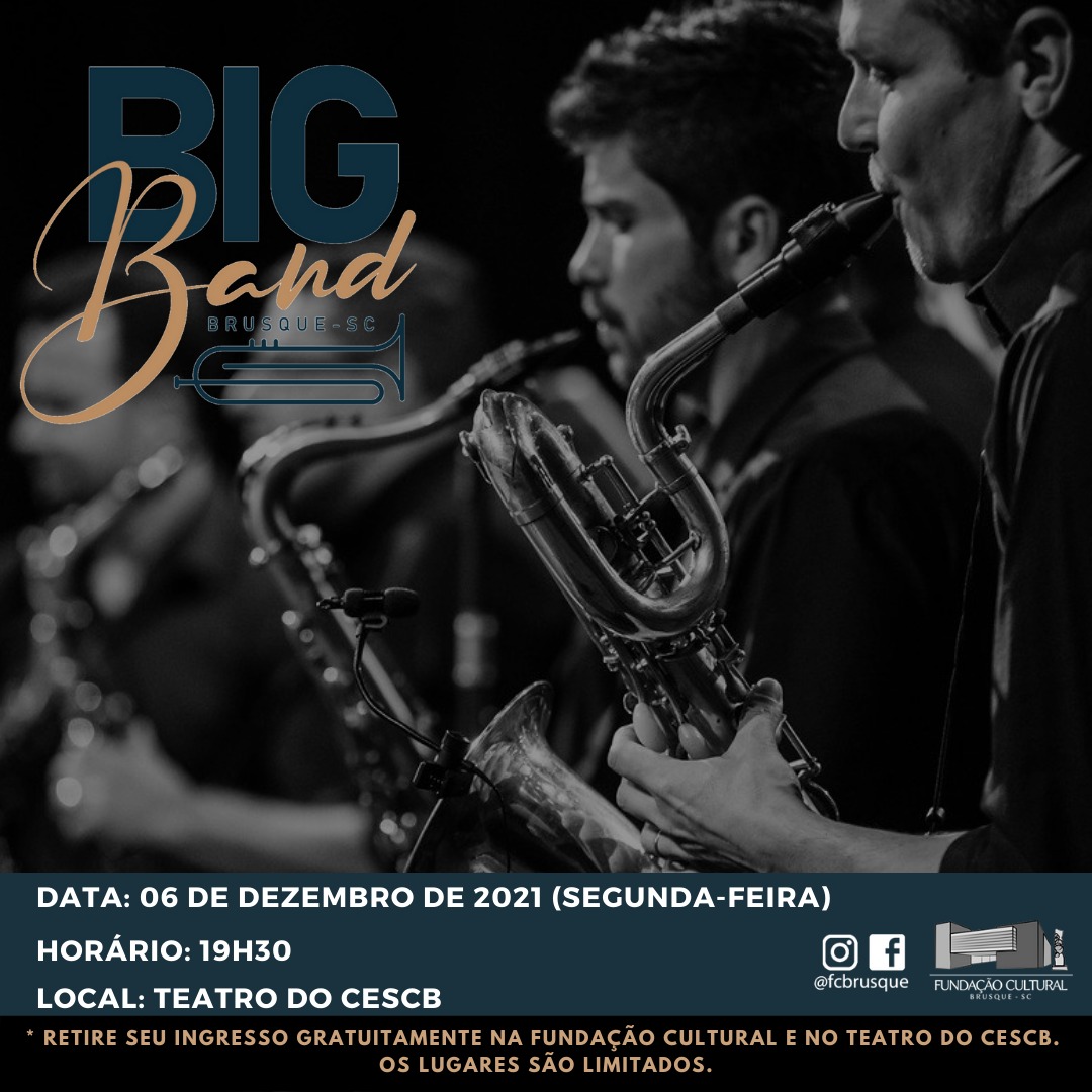 Big Band Brusque terá duas apresentações neste ano