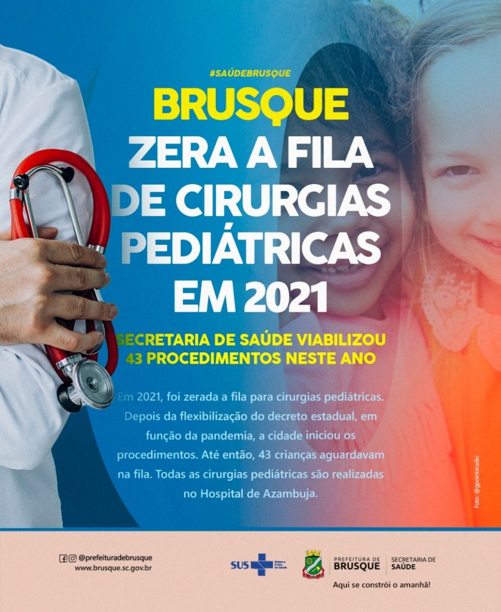 Brusque zera a fila de cirurgias pediátricas em 2021