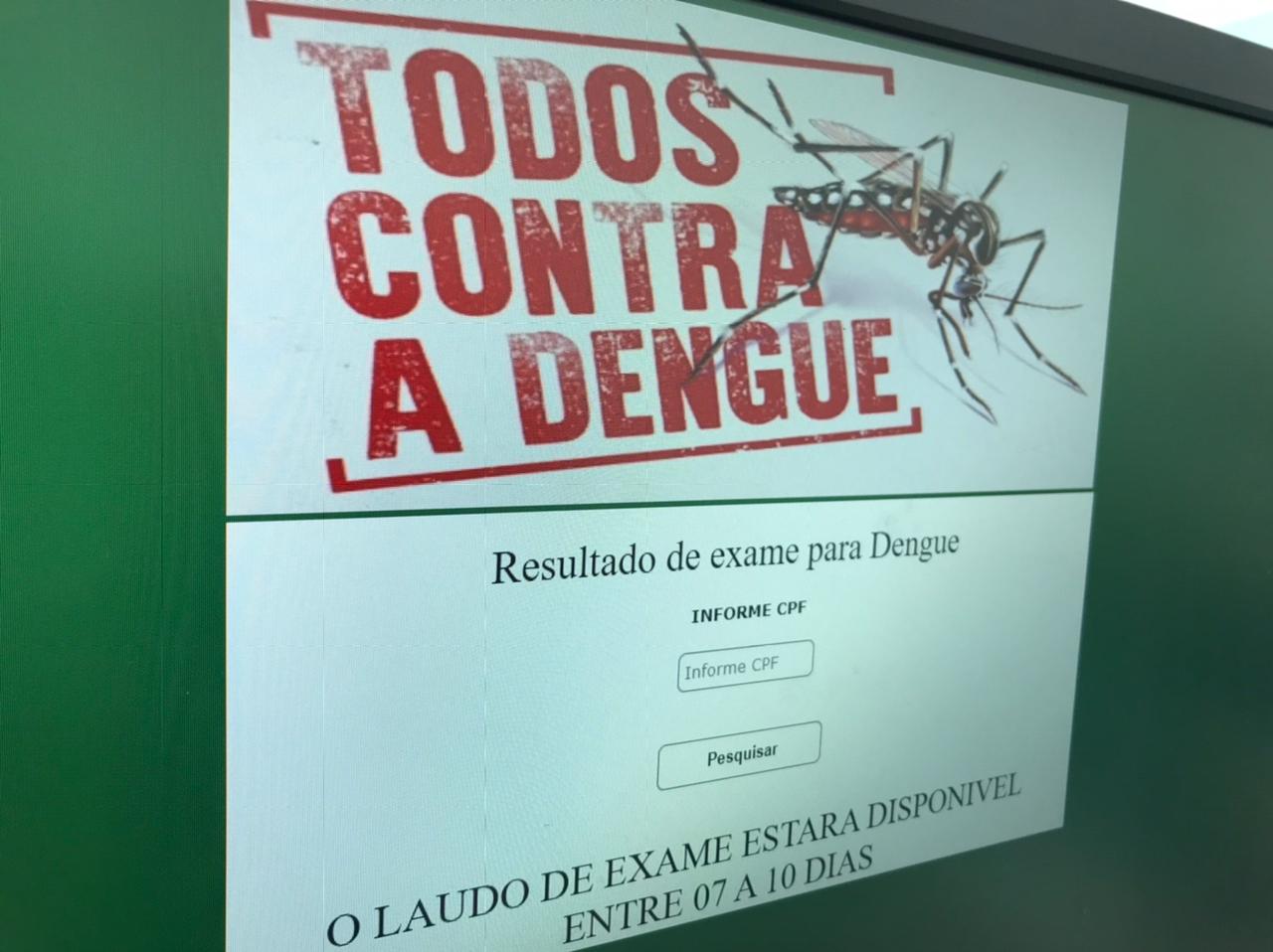 Secretaria de Saúde disponibiliza link para acesso aos resultados dos exames de dengue