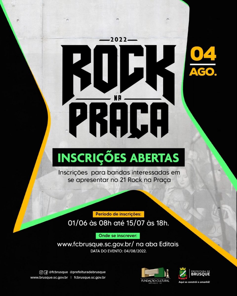 Inscrições para a 21ª edição do Rock na Praça iniciam nesta quarta-feira