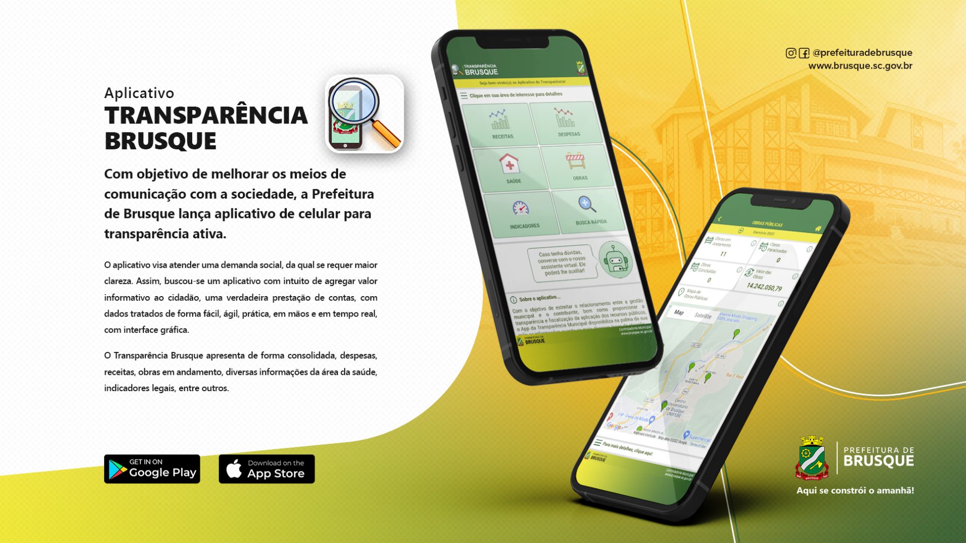 Prefeitura lança o aplicativo “Transparência Brusque”