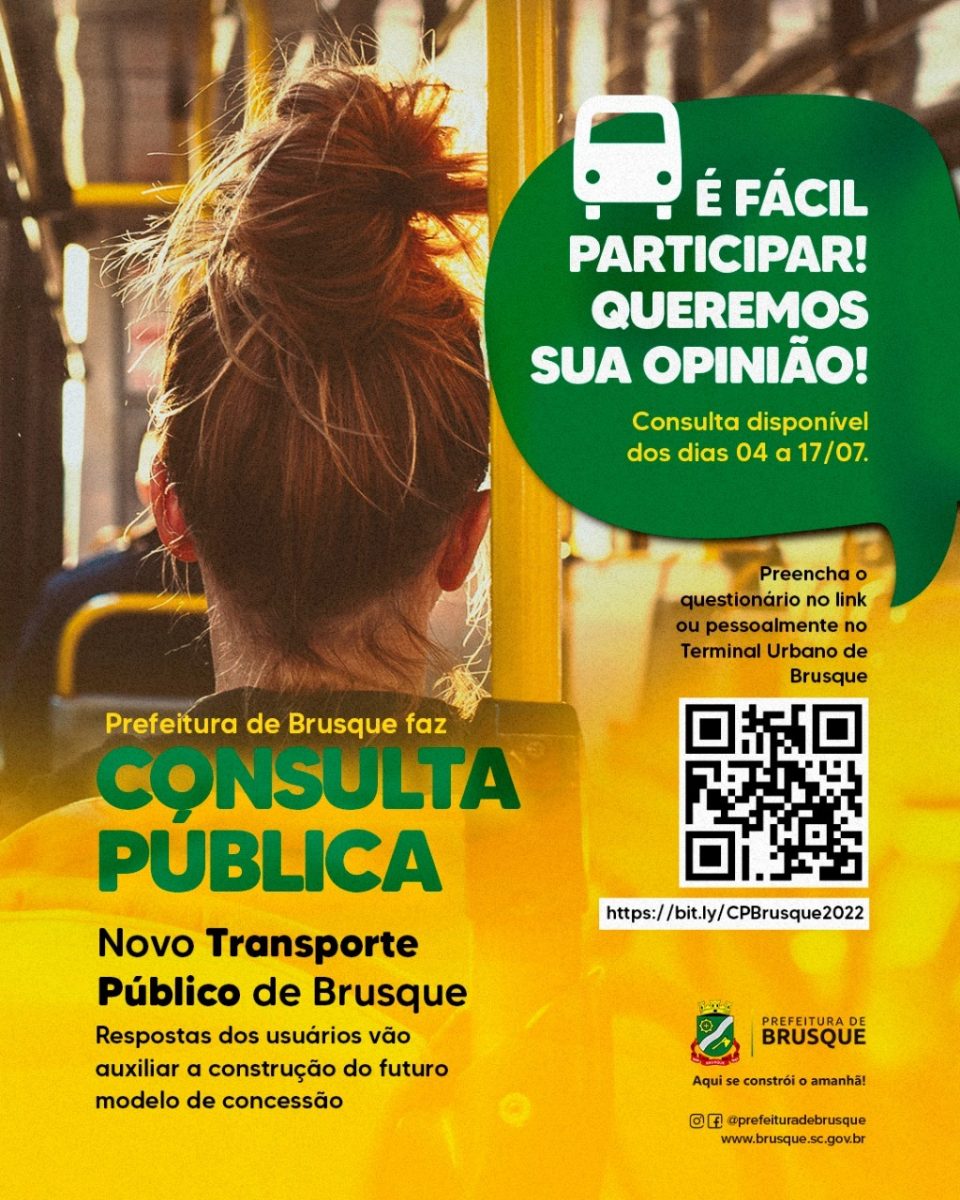 Prefeitura de Brusque faz consulta pública sobre transporte coletivo
