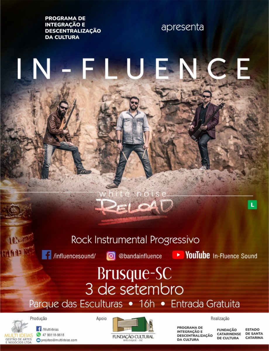 Brusque recebe banda In-Fluence de rock instrumental progressivo