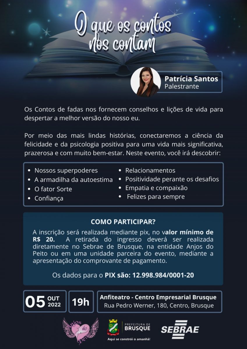 Sebrae realiza palestra beneficente em prol do Instituto Catarinense Anjos do Peito
