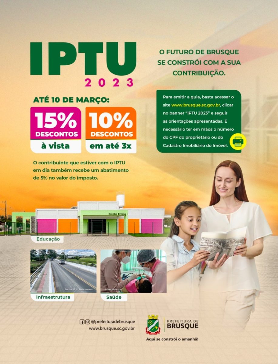 IPTU 2023: Carnês vão ser disponibilizados no site do município em fevereiro